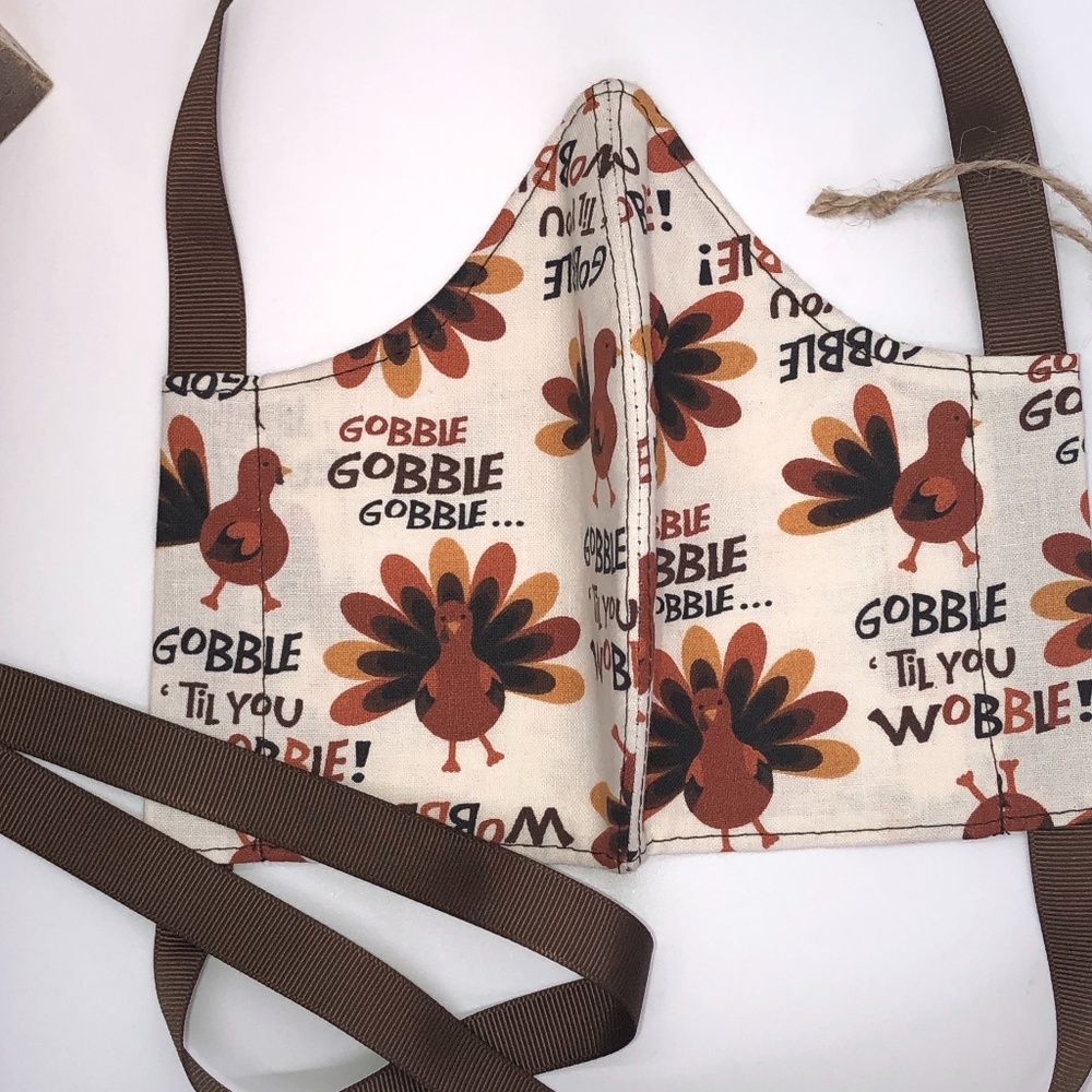 GOBBLE TIL YOU WOBBLE FACE MASK~NEW!